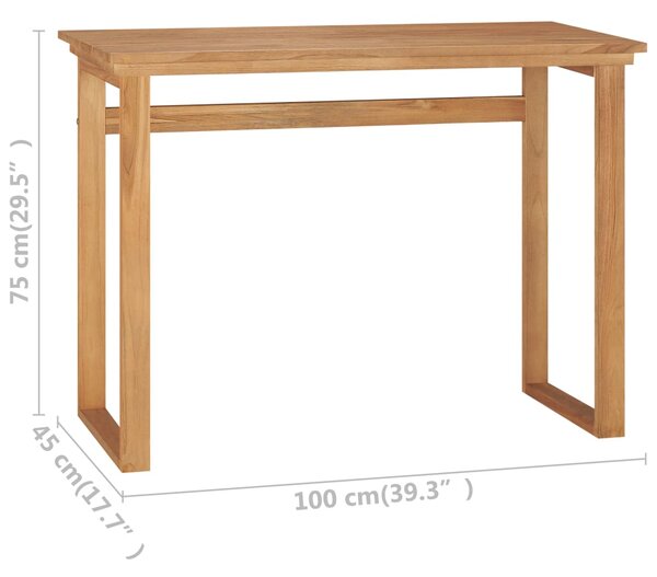 VidaXL Γραφείο 100 x 45 x 75 εκ. από Μασίφ Ξύλο Teak