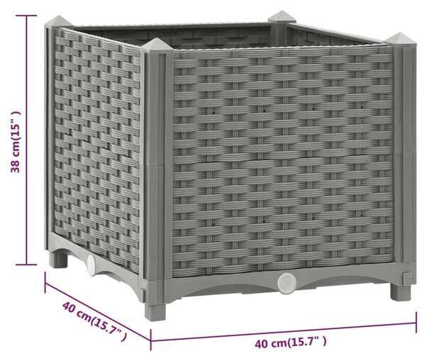 VidaXL Ζαρντινιέρα 40 x 40 x 38 εκ. από Πολυπροπυλένιο