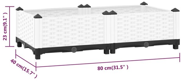 VidaXL Ζαρντινιέρα 80 x 40 x 23 εκ. από Πολυπροπυλένιο