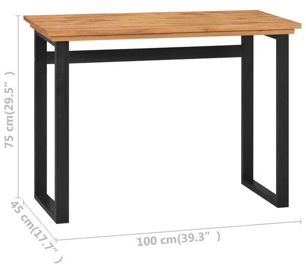 VidaXL Γραφείο 100 x 45 x 75 εκ. από Μασίφ Ξύλο Teak