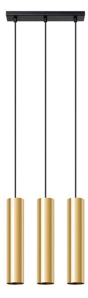 Sollux SL.1201 - Πολύφωτο με συρματόσχοινο LAGOS 3xGU10/10W/230V χρυσαφί