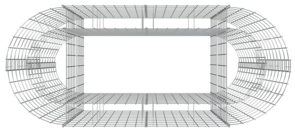 VidaXL Συρματοκιβώτιο-Γλάστρα Υπερυψωμένη 120x50x100 εκ Γαλβαν. Ατσάλι