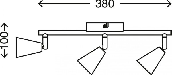 Briloner 2849-037 - LED Σποτ GOLD BASIC 3xGU10/5W/230V