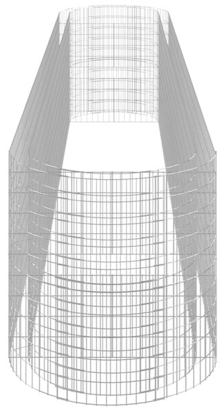 VidaXL Συρματοκιβώτιο-Γλάστρα Υπερυψωμένη 600x100x100 εκ. Γαλβ. Ατσάλι