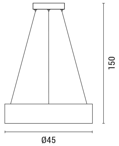 LED Κρεμαστό φωτιστικό οροφής LED/30W/230V 3000K λευκό/δρυς