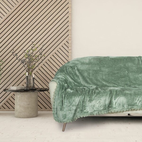 Κουβέρτα Καναπέ 1184 Fleece Dark Mint Das Home