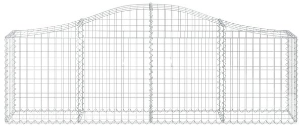 VidaXL Συρματοκιβώτια Τοξωτά 2 τεμ. 200x30x60/80 εκ. Γαλβαν. Ατσάλι