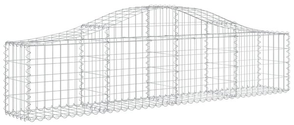 VidaXL Συρματοκιβώτια Τοξωτά 2 τεμ. 200x30x40/60 εκ. Γαλβαν. Ατσάλι