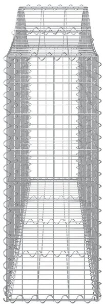 VidaXL Συρματοκιβώτια Τοξωτά 5 τεμ. 200x30x80/100 εκ. Γαλβαν. Ατσάλι