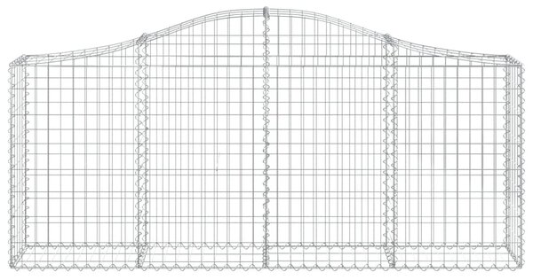 VidaXL Συρματοκιβώτια Τοξωτά 5 τεμ. 200x30x80/100 εκ. Γαλβαν. Ατσάλι