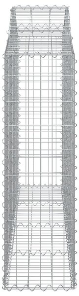 VidaXL Συρματοκιβώτια Τοξωτά 3 τεμ. 200x30x100/120 εκ. Γαλβαν. Ατσάλι