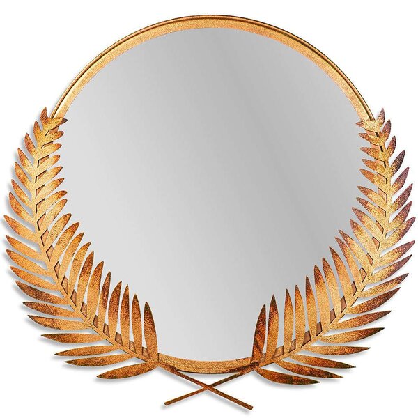 Καθρέπτης Τοίχου Palm Mirror L 930DYU1507 57x59cm Bronze Wallity