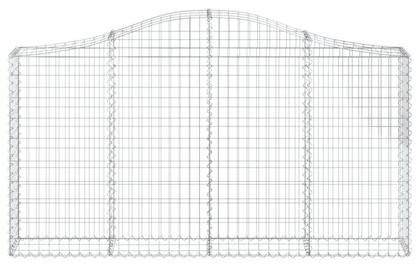 VidaXL Συρματοκιβώτια Τοξωτά 3 τεμ. 200x30x100/120 εκ. Γαλβαν. Ατσάλι