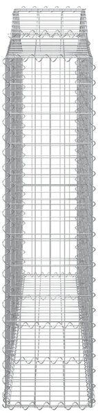 VidaXL Συρματοκιβώτια Τοξωτά 5 τεμ. 200x30x120/140 εκ. Γαλβαν. Ατσάλι