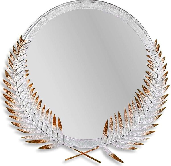 Καθρέπτης Τοίχου Palm Mirror S 930DYU1503 34x35cm Brown-White Wallity