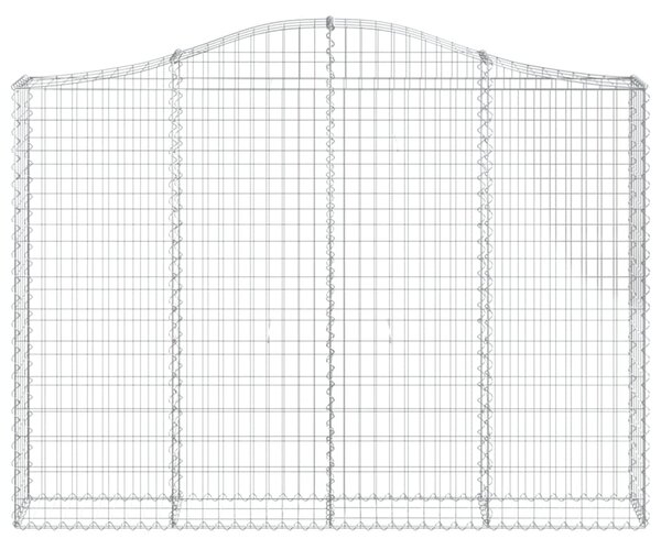 VidaXL Συρματοκιβώτια Τοξωτά 3 τεμ. 200x30x140/160 εκ. Γαλβαν. Ατσάλι