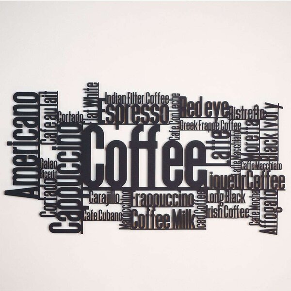 Διακοσμητικό Τοίχου Coffee 507ATP1138 50x92cm Black Wallity