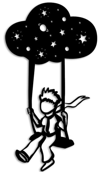 Διακοσμητικό Τοίχου The Little Prince 891TNL3329 34x62cm Black Wallity