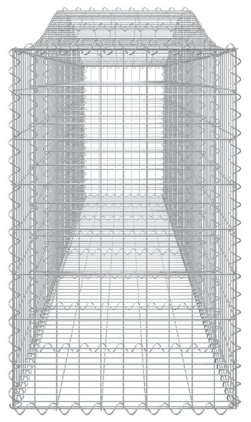 VidaXL Συρματοκιβώτια Τοξωτά 2 τεμ. 400x50x80/100 εκ. Γαλβαν. Ατσάλι