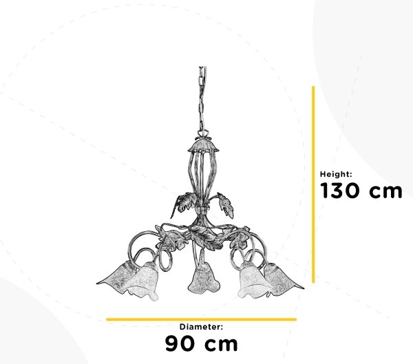 ONLI - Κρεμαστό φωτιστικό οροφής MARILENA 5xE14/6W/230V