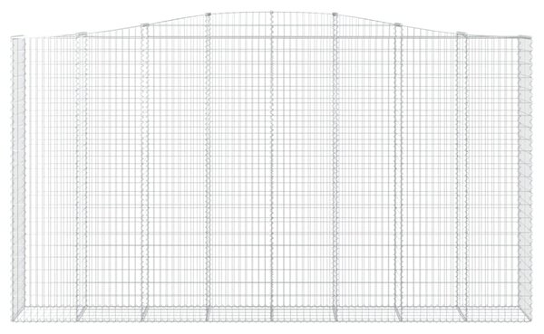 VidaXL Συρματοκιβώτια Τοξωτά 2 τεμ. 400x50x220/240 εκ. Γαλβαν. Ατσάλι