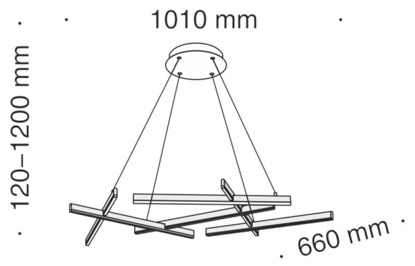 Maytoni MOD016PL-L75B - LED Κρεμαστό φωτιστικό οροφής LINE LED/79W/230V μαύρο