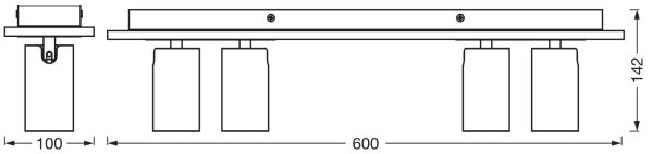 Ledvance - LED Σποτ DECOR MERCURY 4xGU10/3,4W/230V