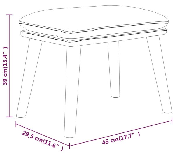 VidaXL Υποπόδιο Μπλε 45x29,5x35 εκ. Βελούδινο