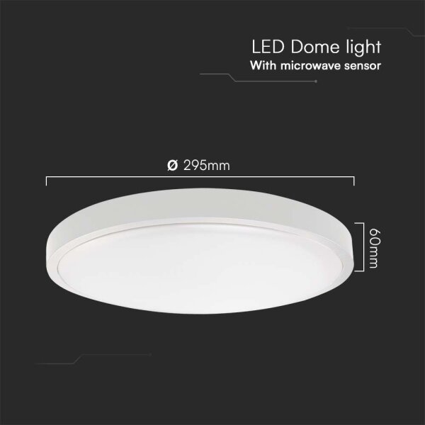 Φωτιστικό οροφής μπάνιου LED με αισθητήρα LED/18W/230V 3000K IP44 λευκό