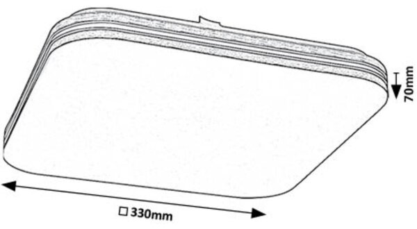 Rabalux 71174 - Φωτιστικό οροφής LED OSCAR LED/18W/230V 4000K 33x33 cm