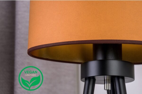 Duolla - Eπιτραπέζιο φωτιστικό OVAL VEGAN 1xE27/15W/230V διάμετρος 30 cm καφέ