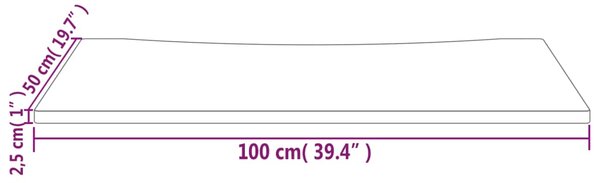 VidaXL Επιφάνεια Γραφείου 100 x 50 x 2,5 εκ. από Μασίφ Ξύλο Πεύκου