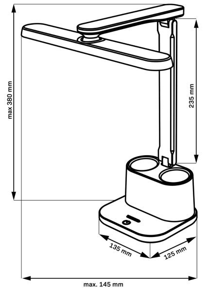 Επιτραπέζια λάμπα αφής dimming LED BARI LED/6W/230V μαύρο