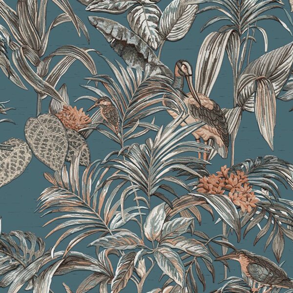 DUTCH WALLCOVERINGS Ταπετσαρία Τοίχου Bird-of-Paradise Μπλε