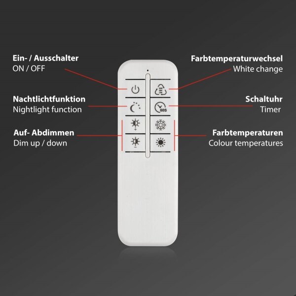 Briloner 3640-012 - LED Dimmable φωτιστικό οροφής LED/25W/230V 2700-6500K+ RC