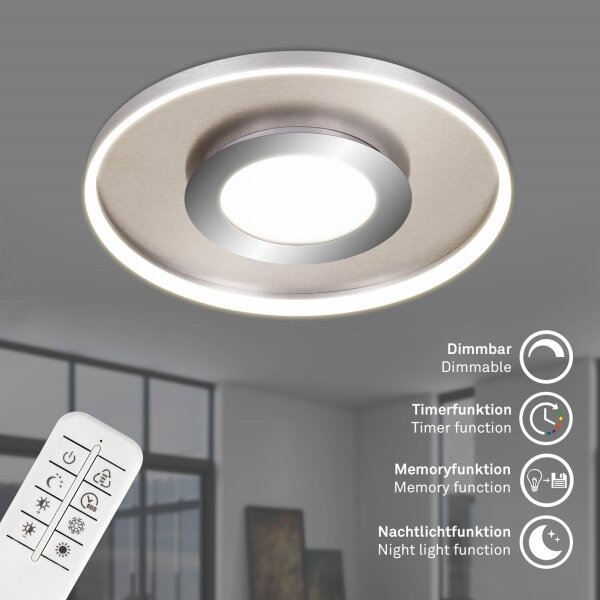 Briloner 3640-012 - LED Dimmable φωτιστικό οροφής LED/25W/230V 2700-6500K+ RC