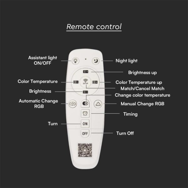 LED Dimmable φωτιστικό οροφής LED/77W/230V 3000-6500K + RC