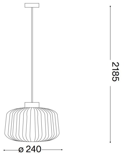 Ideal Lux - Κρεμαστό φωτιστικό οροφής MINT 1xE27/60W/230V διάμετρος 24 cm διαφανές