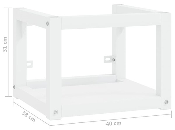 VidaXL Έπιπλο Μπάνιου Επιτοίχιο Λευκό 40 x 38 x 31 εκ. Σιδερένιο