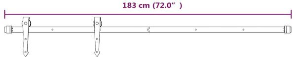 VidaXL Συρόμενη Μεσόπορτα με Μηχανισμό 80 x 210 εκ. Μασίφ Ξύλο Πεύκου