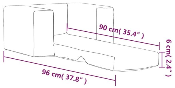 VidaXL Καναπές/Κρεβάτι Παιδικός Ανθρακί από Μαλακό Βελουτέ Ύφασμα