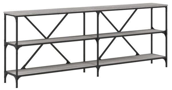 VidaXL Τραπέζι Κονσόλα Γκρι Sonoma 200x30x75 εκ. Επεξ. Ξύλο + Σίδηρος