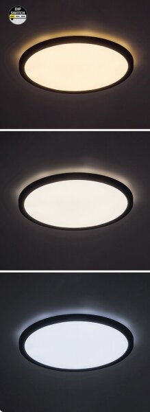 Rabalux 71096 - Φωτιστικό οροφής LED GONZALO LED/24W/230V διάμετρος 29 cm μαύρο