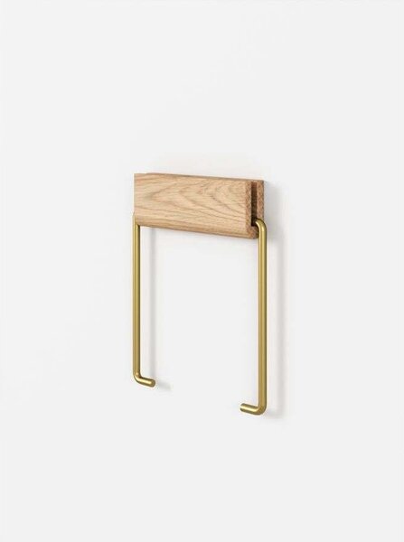 Moebe - Toilet Roll Holder Oak/Brass Moebe