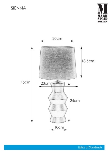 Markslöjd 108448 - Eπιτραπέζια λάμπα SIENNA 1xE27/40W/230V λευκό