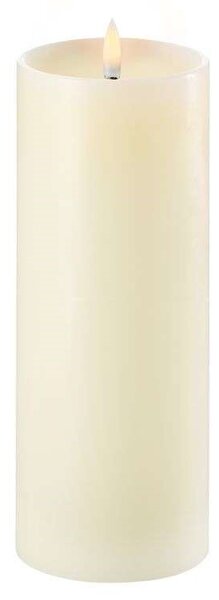 Uyuni - Pillar Candle LED w/shoulder Ivory 7,8 x 20 cm Uyuni Lighting