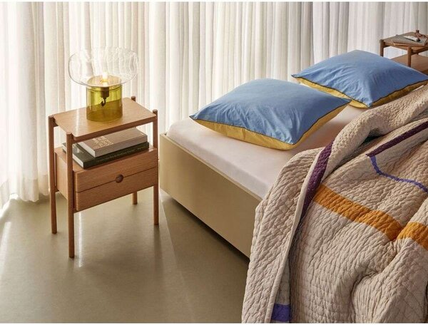 Hübsch - Twist Bedspread Square 260x260 Sand/Multi Hübsch