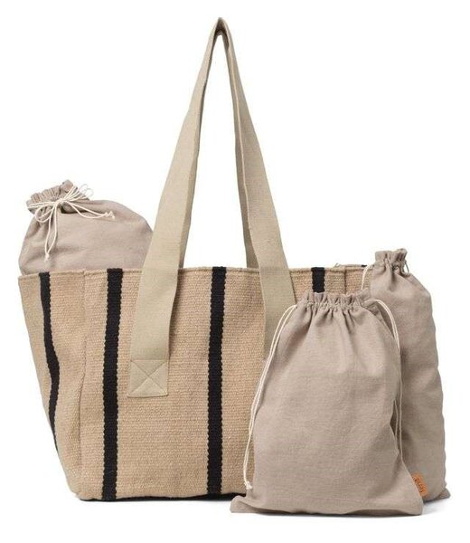 Ferm LIVING - Yard Picnic Bag Sand/Black ferm LIVING