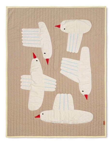 Ferm LIVING - Bird Quilted Blanket Sand ferm LIVING