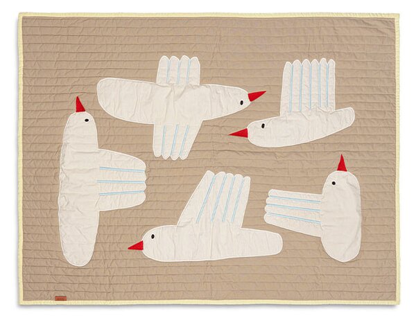 Ferm LIVING - Bird Quilted Blanket Sand ferm LIVING